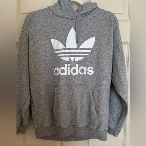 Adidas Originals Logo Hoodie Gray Size Small